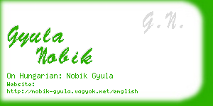 gyula nobik business card